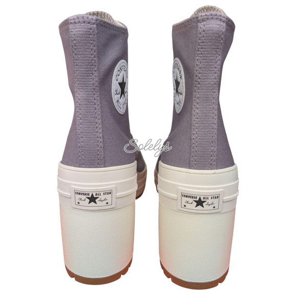 Converse Chuck 70 De Luxe Heel Mauve Stone Grey Purple Platform Sneaker 10.5 - Picture 3 of 9